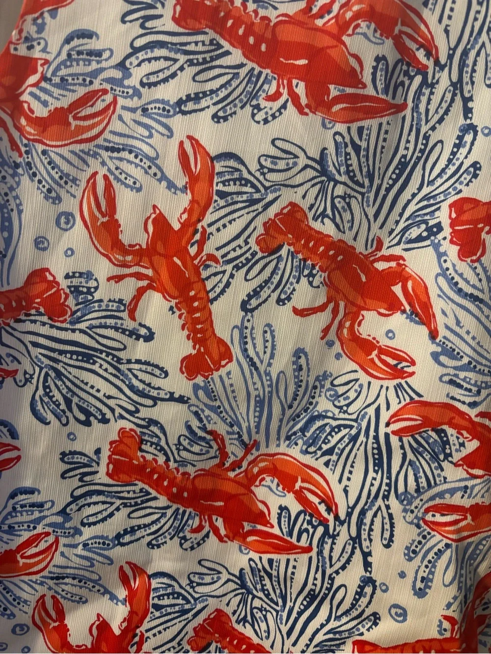 Tommy Bahama Girls A-Line Sleeveless V-Neck Lobster Print Dress Size 5
